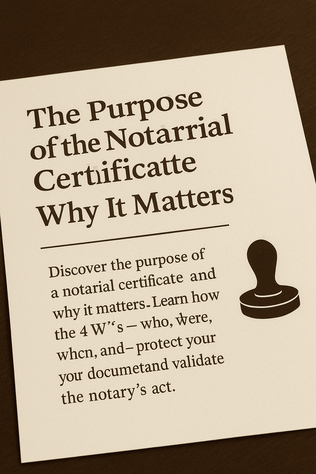 What Is a Notarial Certificate? Understanding Its Purpose and Power